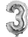 Generic 3 Number Foil Balloon 16-Inch