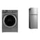 Midea Bundle Front Loading Washing Machine MF100W80BT Titanium 8kg and Top Mount Double Door Refrigerator MDRT489 Titanium 489L