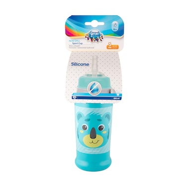 Canpol Non Spill kids Cup with Soft Straw - 350 ml - Turquoise