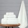 Comfy 6 Piece Highly Absorbent Combed Cotton 550 GSM Hotel Quality Towel Set - White