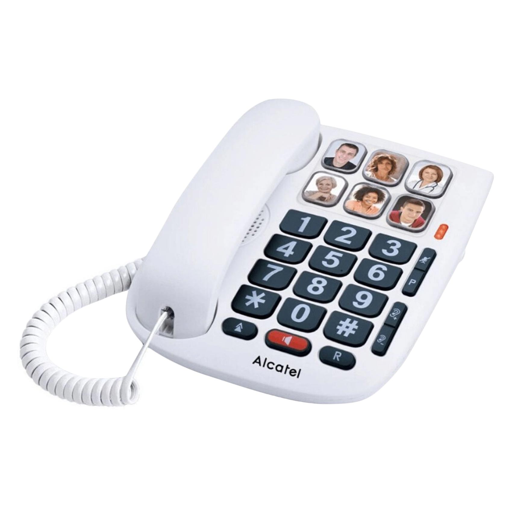 Alcatel TMAX10 Big Bottom Corded Landline Phone White