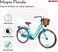 Mogoo Florida Single Speed Cruiser Bike 24/26 Inch, Classic City-Bike, Steel Frame Fixed-Gear Road-Bike, Comfort Cycle-For-Women, Bicycle Adult, Wicker Basket, Rear Carrier, Fixed-Gear, Dynamo-Light