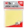 M&amp;G Sticky Note 3X3 100 Sheets Yellow,Ys