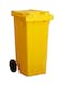 Almufarrej Trash Can With Wheels Yellow 120L