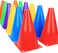 ULTIMAX Agility Marker Cone Set for Athletics and Social Distancing Traffic Cones Outdoor Sport Cones for Kids Football Soccer Training Cones 25 Pack- 18 cm Assorted Color