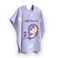 Milk&amp;Moo Little Mermaid Kids Poncho, %100 Cotton, Hooded Beach Towels for Kids, Open Sided, Ultra Soft and Absorbent, Fun Mermaid Embroidery, One Size, 22,5x24 inch (57x61 cm), Purple