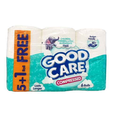Good Care Compressed Toilet Paper - 6 Rolls