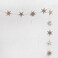 Gold Wooden Glitter Star Garland 2m