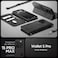 Spigen Wallet S Pro designed for iPhone 15 Pro MAX case cover Premium Leather with Wrist Strap/Body Strap - Black