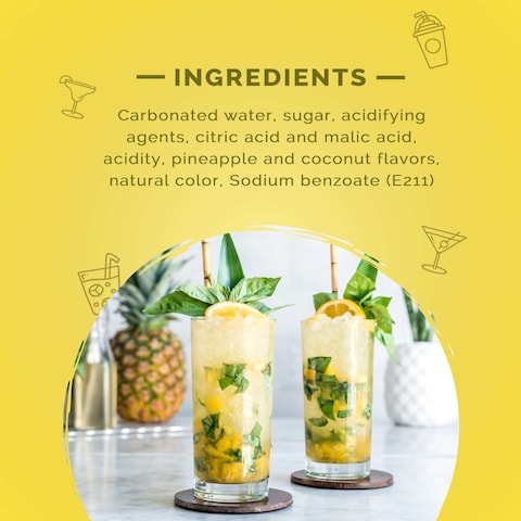 Freez Mix Carbonated Flavored Drink Pineapple And Coconut 275ml