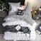 GOLDEN HOME  6-Piece Queen Size Duvet Cover Set, 1 Duvet Cover + 1 Fitted Sheet + 4 Pillow Cases, Microfibre, Muesli