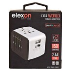 Buy Elexon World Travel Adapter Black 12W in UAE