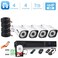 XBW - 4Channel CCTV security Kit 1080P/2.0MP 1920X1080 Camera 4CH Surveillance DVR kit with 8pcs 2.0mp 1080P Metal Outdoor Bullet Camera Alarm System&amp;P2P Home Security With 1TB Hard Disk