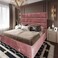 In House Alex Velvet Bed Frame - Queen - 200x140 cm - Dark Pink