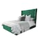 In House Burgas Velvet Bed Frame - Single - 200x100 cm - Dark Green