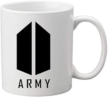 Giftex Bts Army Logo White Ceramic Coffee Mug
