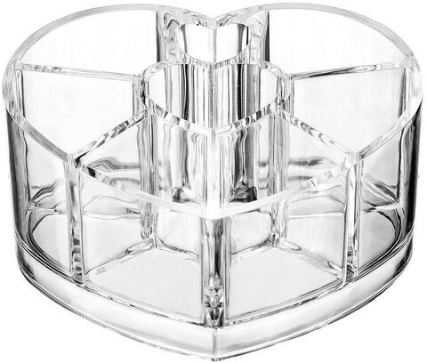 Generic Heart Shape Acrylic Makeup Clear Acrylic Cosmetic Organizer