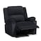 In House Velvet Rocking &amp; Rotating Recliner Chair - Dark Grey - AB02