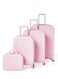 Fly 4-Piece Trolley Luggage Set, Baby Pink
