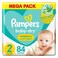 Pampers Aloe Vera Taped Diapers,  Size 2, 3-8kg, Mega Pack, 84 Diapers