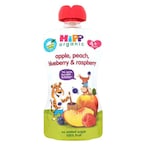 Buy Hipp Organic Peach Apple Blueberry Raspberry Pouch 100g in UAE