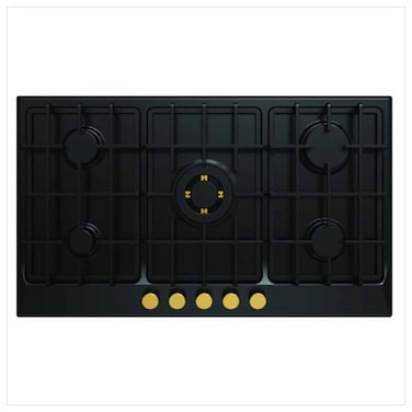 Fresh Stainless Steel Built-in HOB - 5 Gas Burners - 60 x 90 cm - Black - HAFR90CMBC1/BR