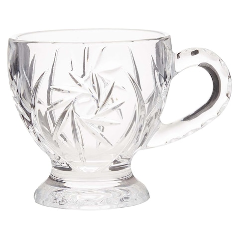 Irena Pinwheel Tea Cup Set - 6 Pieces - 205 ml - Clear