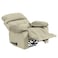 In House Velvet Rocking Recliner Chair - Light Beige - NZ60