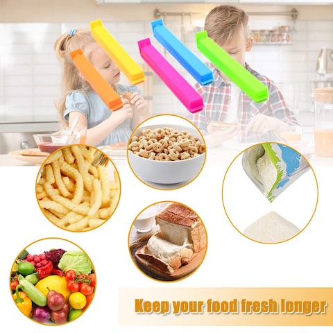 Marrkhor 40 Pcs Plastic Sealing Clips, Bag Clips For Food,Food Sealing Clip For Snack,Chips Bags,Kitchen Storage Bag