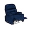 In House Velvet Rocking &amp; Rotating Cinematic Recliner Chair With Cups Holder - Dark Blue - NZ80