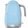 Smeg 50&#39;s Style Variable Temperature Electric Kettle KLF04PBUK, 3000 W, 1.7 L, Blue, Stainless Steel, Glossy Finish