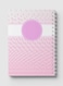 Lowha Spiral Notebook With 60 Sheets And Hard Paper Covers With Abstract Pink &amp; White Cube Design, For Jotting Notes And Reminders, For Work, University, School