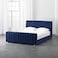 In House Martos Velvet Bed Frame - Single - 200x100 cm - Dark Blue