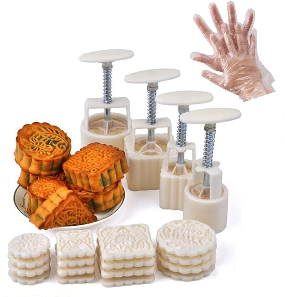 Buy Mid-Autumn Festival Moon Cake Mould Hand-Pressure Flower Cookie ...
