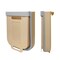 Aiwanto Trash Can Dust Bin Folding Trash Can for Kitchen Garbage Box Cabinet Door Small Garbage Can Plastic Bag Holder Hanging Waste Basket (Brown)