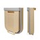 Aiwanto Trash Can Dust Bin Folding Trash Can for Kitchen Garbage Box Cabinet Door Small Garbage Can Plastic Bag Holder Hanging Waste Basket (Brown)