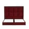In House Berlin Velvet Bed Frame - King - 200x180 cm - Burgundy