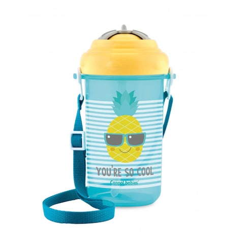 Canpol Sport Cup with Silicon Straw - 400 ml - +12 Months - Yellow