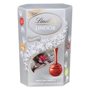 Lindt Lindor Silver Cornet Assorted Chocolate 200g