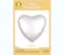 Party Time 1pc 18" Matte White Heart Shaped Foil Mylar Balloons For Mother's Day, Wedding Decoration &amp; Engagement - Birthday Party Supplies
