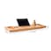 decdeal-Shelf Bamboo Bathtub Stand Multifunctional Storage Rack Mobile Phone Holder Toilet Retractable Bathroom