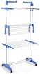 Hexar Three Tier Movable Foldable Steel Cloth Drying Stand With Wheels Laundry Rack Stand