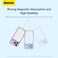 Baseus 10000 mAh MagSafe Power Bank 10000mAh 15W Wireless Portable Charger PD 20W With USB-C Port Fast Charging MagSafe Battery Pack for iPhone 15 Pro Max/iPhone 15/Plus/14/13/12 Series White White