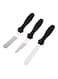 Generic 3-Piece Cake Cream Spread Decorating Smudge Tool Set Black/Silver