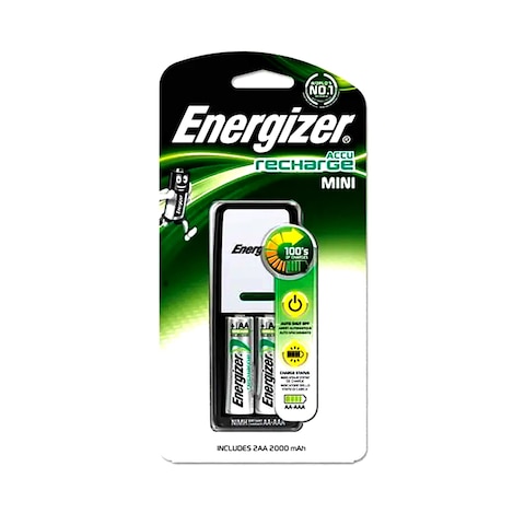 Energizer Mini Accu Recharge with 2 AA Batteries