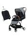 Moon Ritzi - Cabin Stroller - Black/Grey Dots