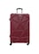 PARA JOHN 3-Piece Hard Side ABS Luggage Trolley Set 20/24/28 Inch Burgundy
