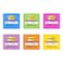 3M Post-it Super Sticky Notes 654-SSMPDQ Assorted 3x3inch 76x76mm 90 Sheets 6 PCS