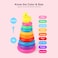 Generic-Developmental Toys Colorful Ring Tower DIY Circle for Kids Children Portable Christams Xmas Thanksgiving Holiday Festival Present Gift