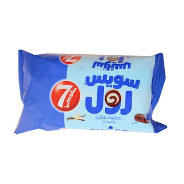 7Days Swiss Roll With Vanilla Filling Jumbo Roll 55gr